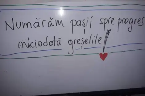 Numaram pasii spre progres niciodata greselile jpg