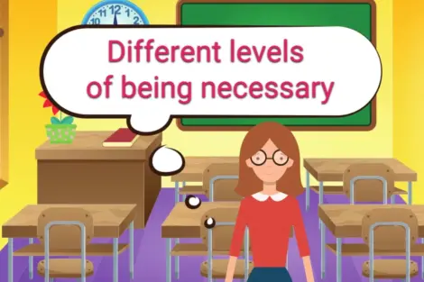 Different levels of being necessary Moment